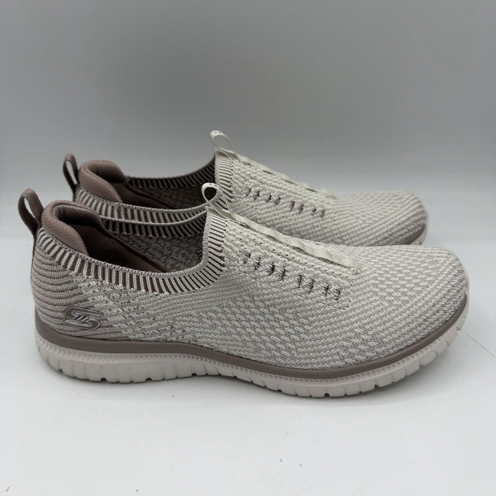 Skechers Virtue Love Note Shoes Womens Sz 8 Nude Natural Slip On Sneakers 104452